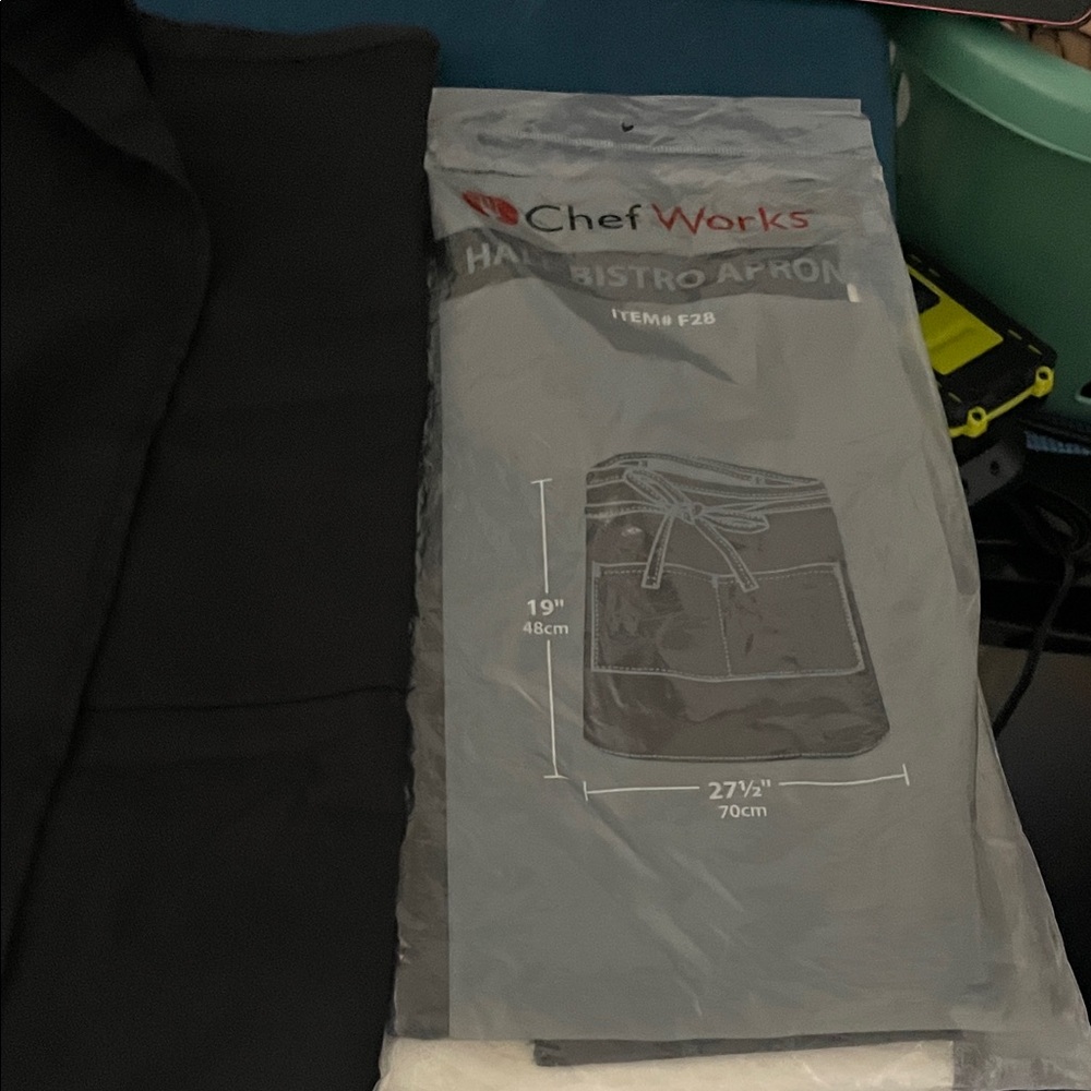 Chef Works Black Half Bistro Apron